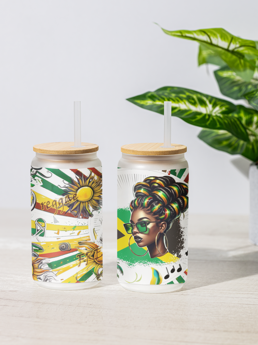 Moves in the Rhythm of Jamaica [Frosted Glass Tumbler]