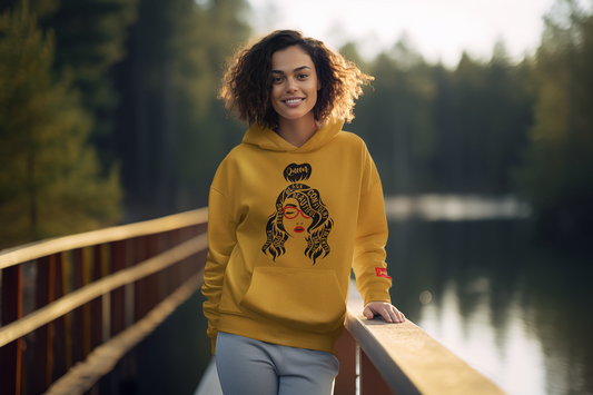 Curly Queen Is All That, Pop of Red [Hoodie]