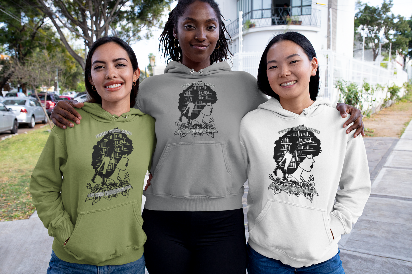 Feed Your Mind & Blossom, Young Woman [Hoodie]