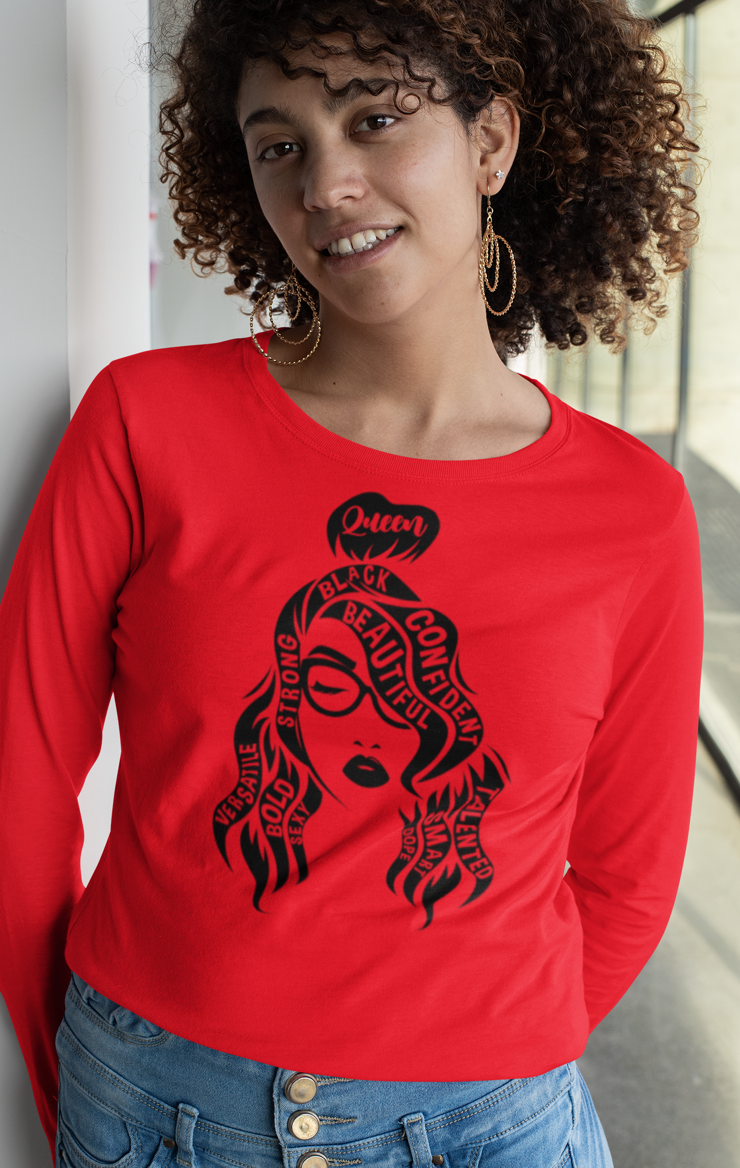 Curly Queen Is All That, Solid [Longsleeve]