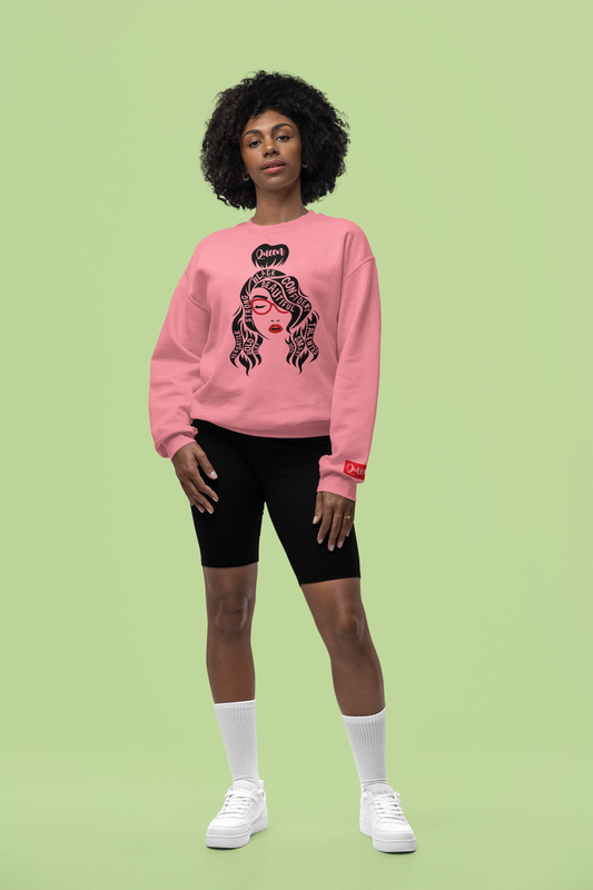 Curly Queen Is All That, Pop of Red [Sweatshirt]