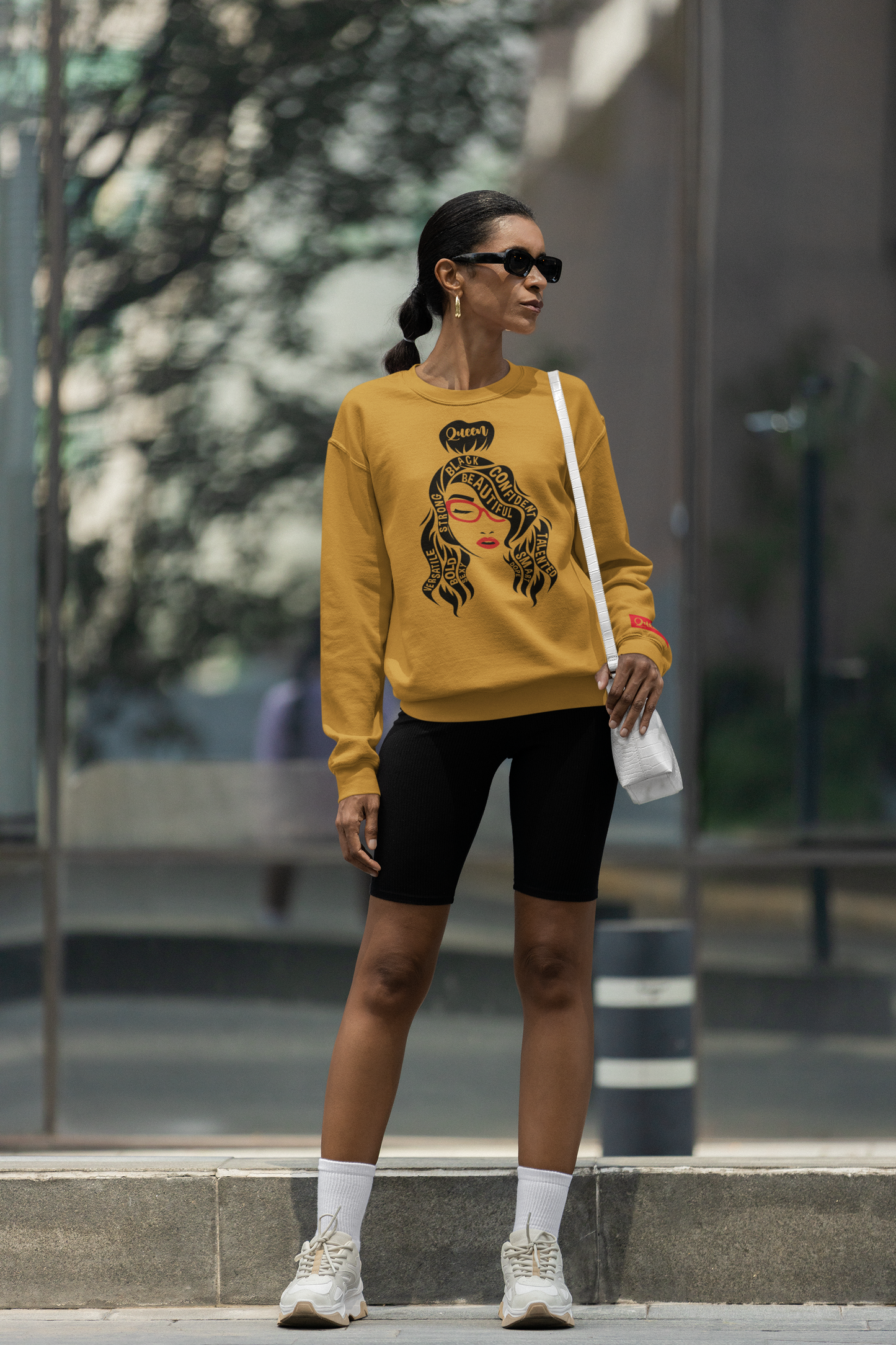 Curly Queen Is All That, Pop of Red [Sweatshirt]