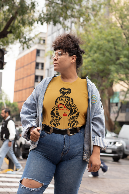 Curly Queen Is All That, Pop of Red [T-Shirt]