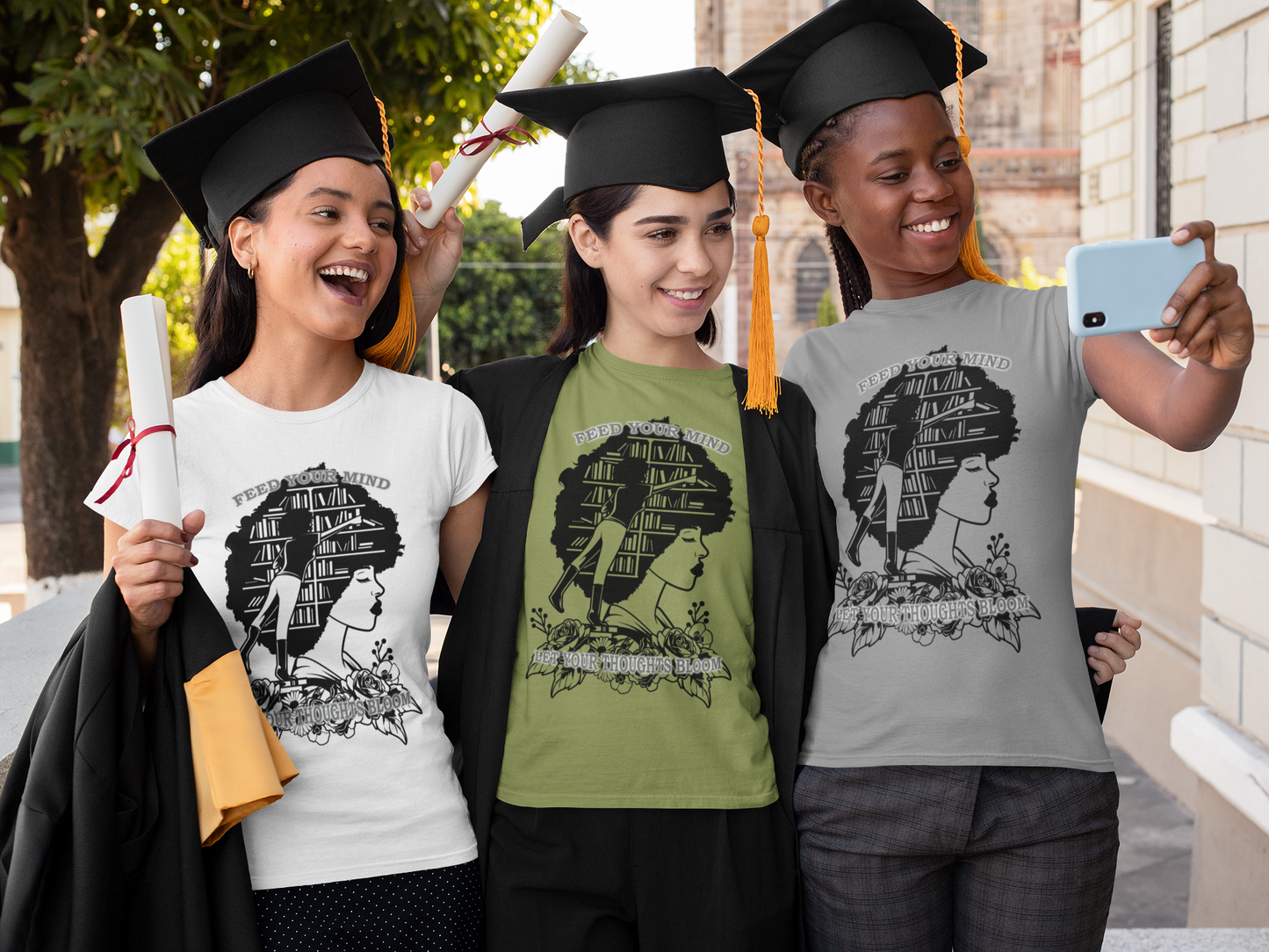 Feed Your Mind & Blossom, Young Woman [T-Shirt]